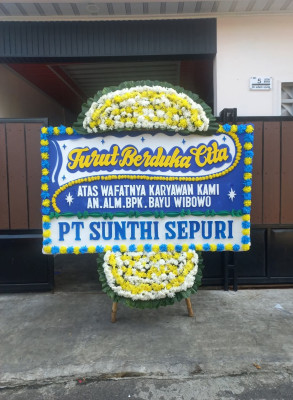 Papan Bunga Duka di Hantara